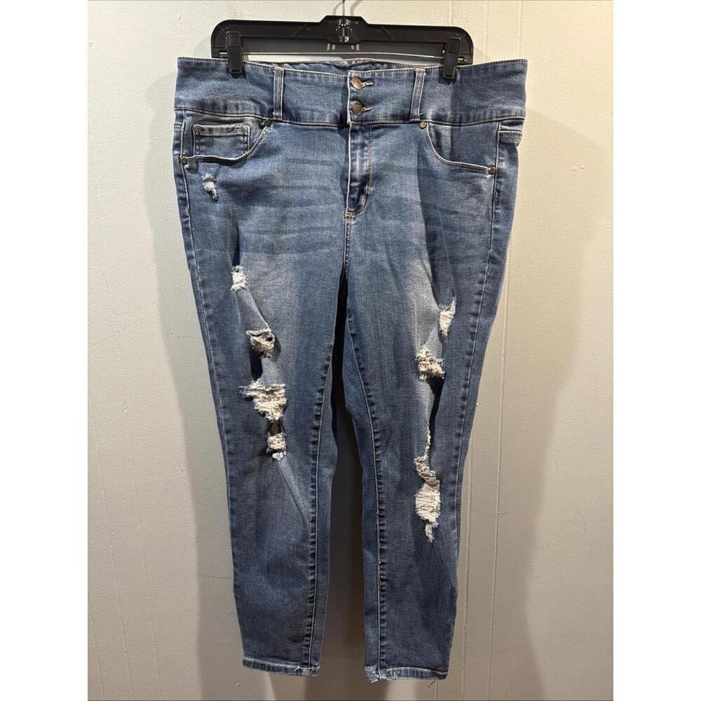 Womens One 5 One Love My Fit Jeans Size 18W Bombshell Fit Blue Stretchy